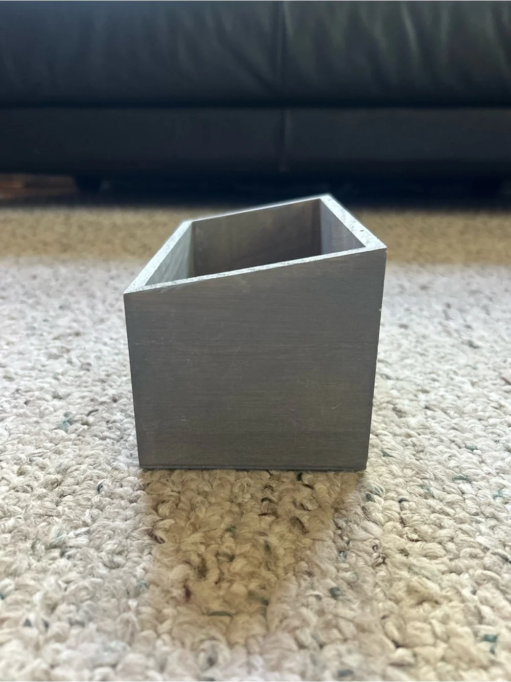 Gray Wooden Recipe Box Organizer